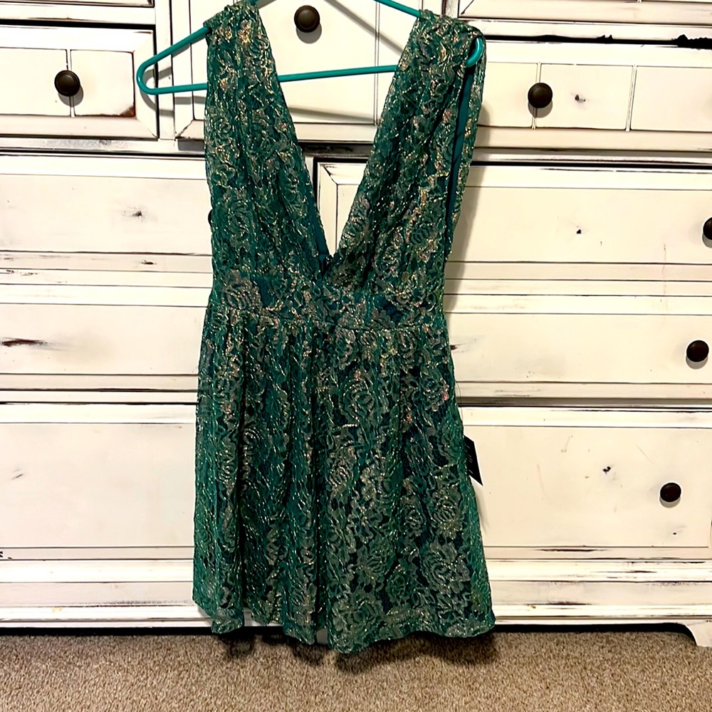 Small green and gold dress BNWT